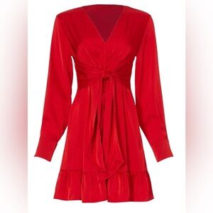 Marissa Webb Satin Tie Front Dress